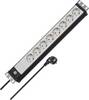 Brennenstuhl 1156057028 Elosztó, 19" 8 részes Fekete, Élénk szürke Védőérintkezős 1 db
