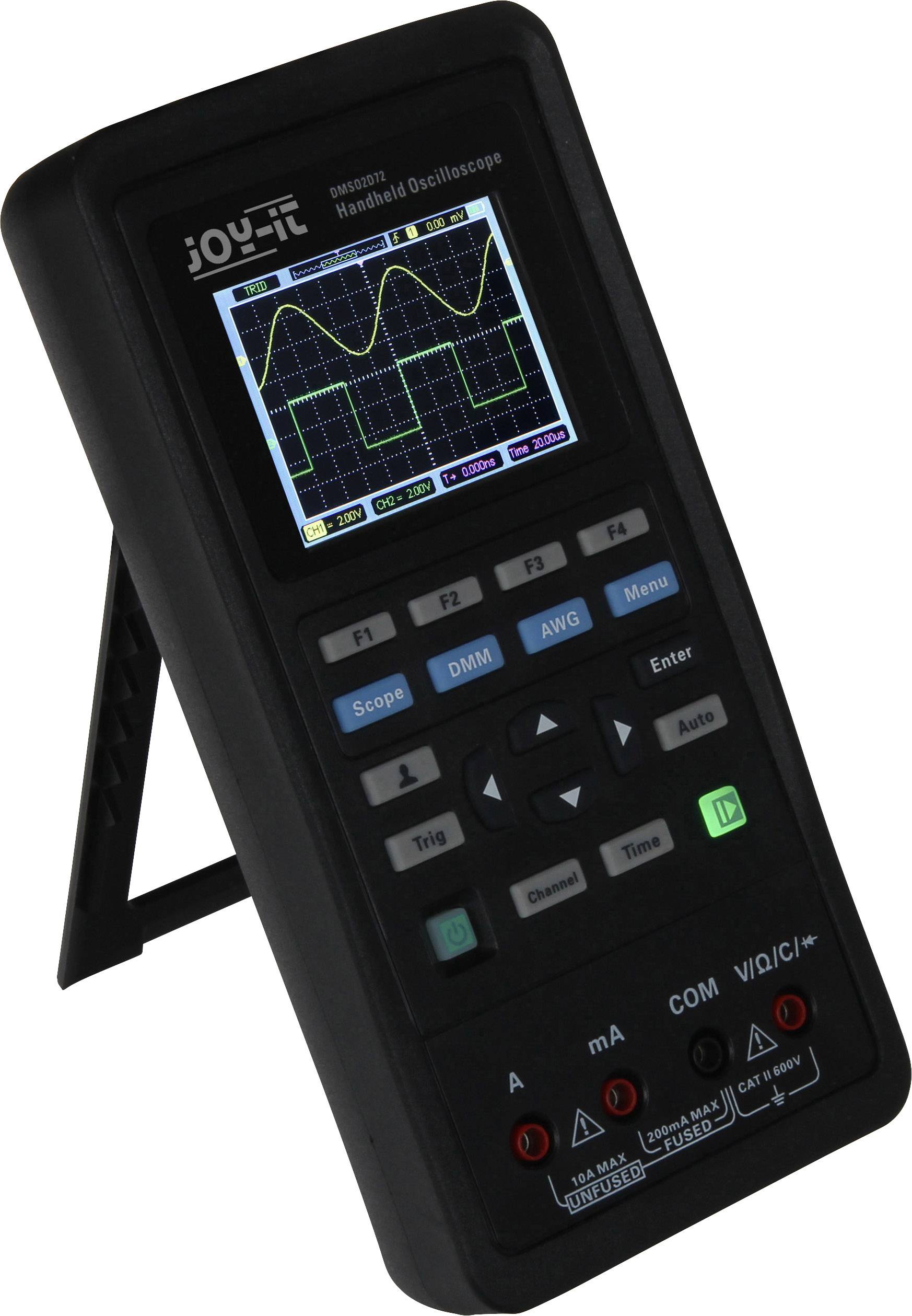Oszcilloszkóp, multiméter, jelgenerátor 1 Hz - 70 MHz, Joy-it DMSO2D72