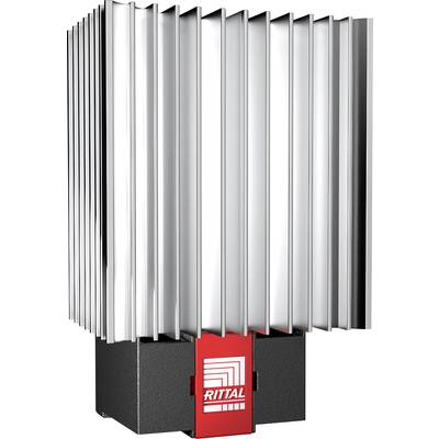 Egy téglalap alakú hűtőborda függőleges bordázattal és piros 'Rittal' logóval az elején. Elektronikai alkatrészek hűtésére tervezve.