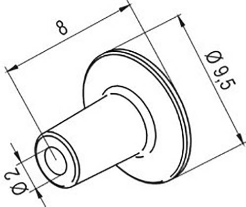 Ersa 0472AR Hőlégfúvó dűzni Kúpos Hegy méret 2 mm Csúcs hossza 8 mm Tartalom, tartalmi egységek rendelésenként 1 db