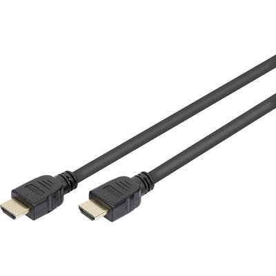 Digitus HDMI Csatlakozókábel HDMI-A dugó, HDMI-A dugó 1.00 m Fekete AK-330124-010-S aranyozott érintkező, Ultra HD (4k) 