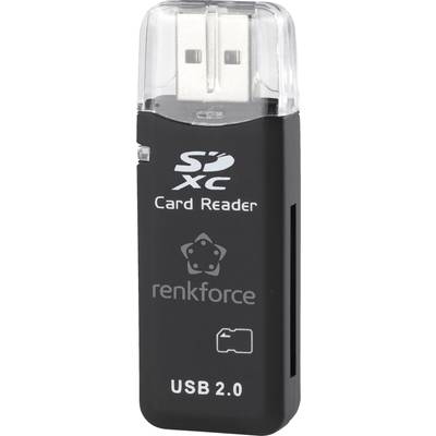   Renkforce  CR02e-K  Külső memóriakártya olvasó    USB 2.0  Fekete