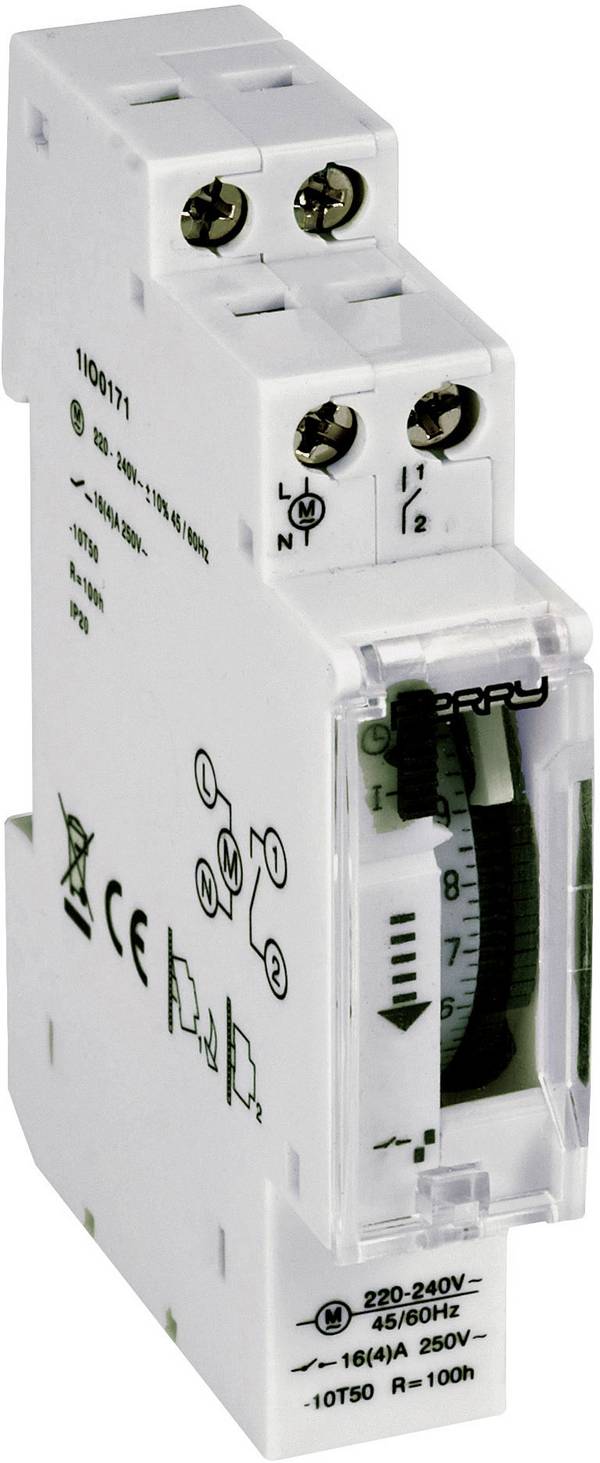 Wallair 1IO0171 Időkapcsoló óra Analóg   Napi program  3500 W IP20 Maradék működési idő