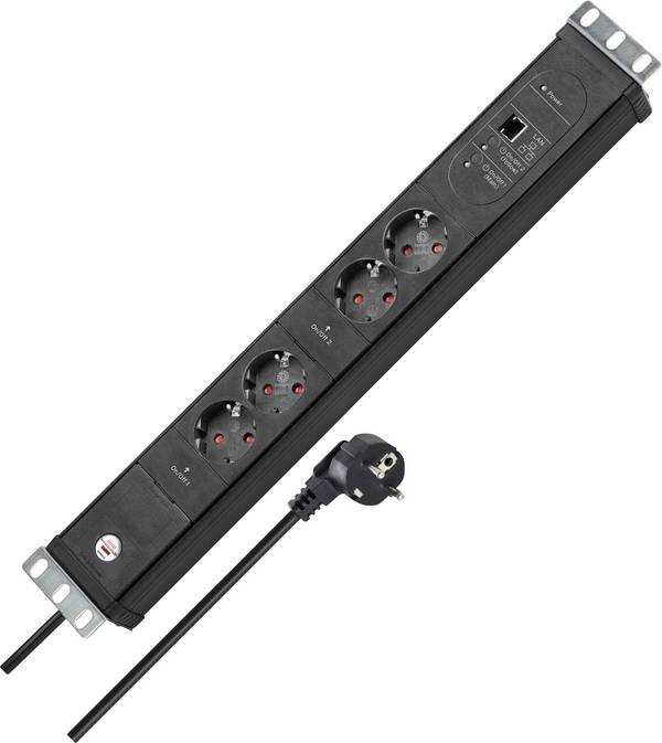 Brennenstuhl 1156057984 Main-Follow  Fekete Védőérintkezős 1 db