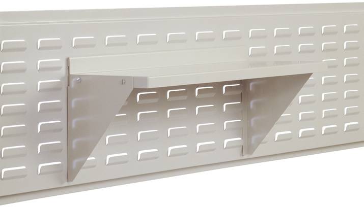 Manuflex SS8286 Tárolókonzol réselt felső WxDxH 1000 x 250 x 195 mm mérethez