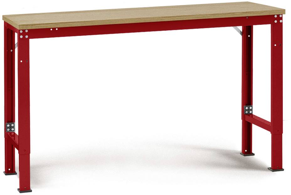 Manuflex AU7115.3003 Munkalap az UNIVERSAL speciális, multiplex tetővel, Szélesség x 2000 = 800 x 722-1022 mm Rubinvörös
