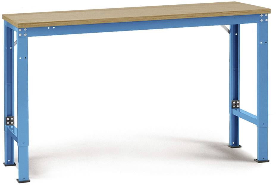Manuflex AU7115.5012 Munkalap az UNIVERSAL speciális, multiplex tetővel, Szélesség x 2000 = 800 x 722-1022 mm Élénk kék (RAL 5012)
