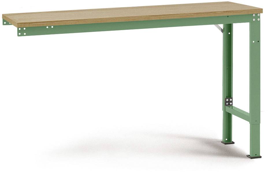 Manuflex AU8005.6011 Munka-kiegészítő asztal UNIVERSAL special multiplex lemezzel, Szélesség = 1000 x 600 x 722-1022 mm Rezedazöld (RAL 6011)