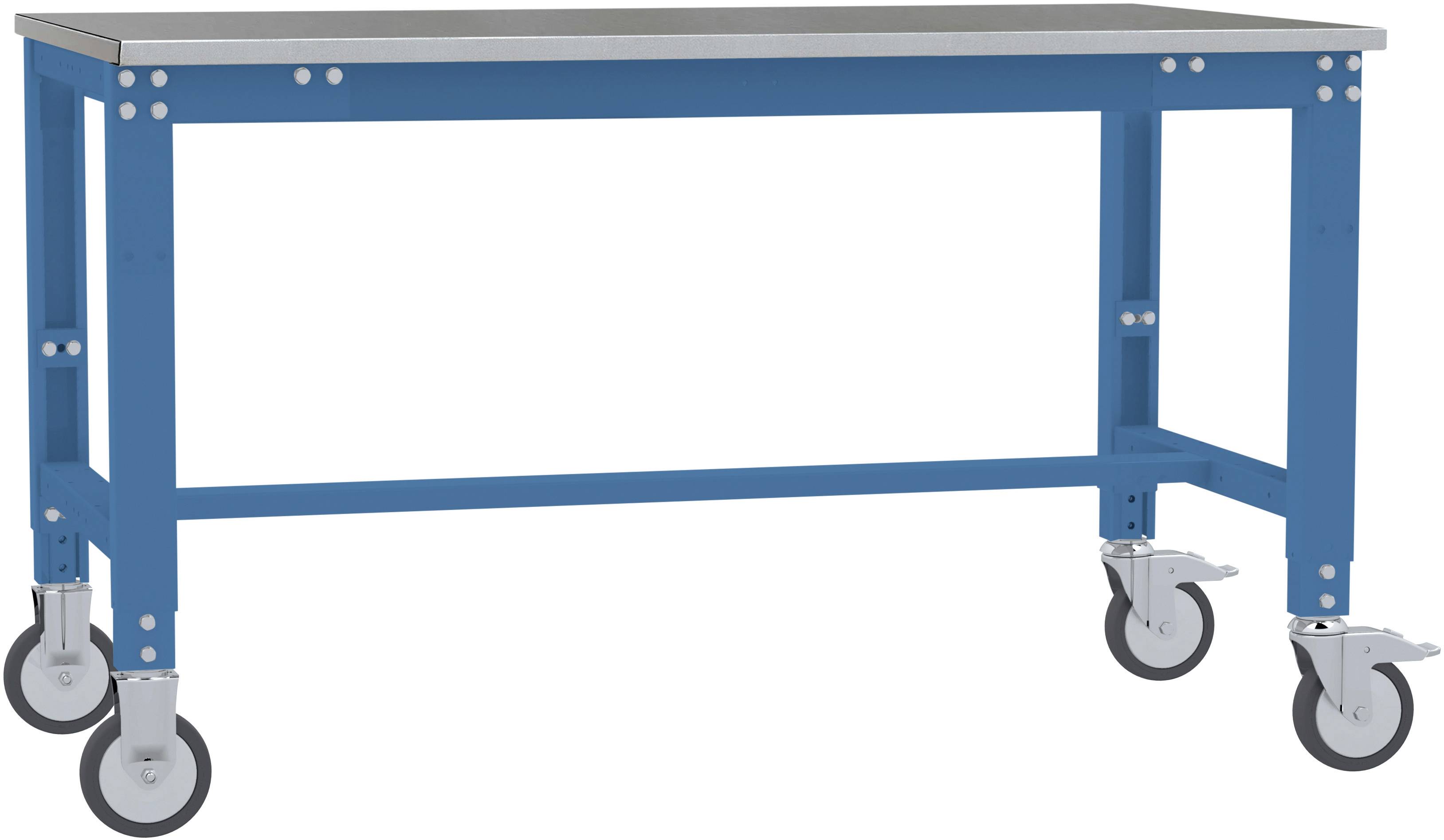 Manuflex AU7314.5007 Munkaasztal UNIVERSAL speciális hordozható lemez fémlemez borítólemezzel, szélesség nagysága = 1000 x 800 x 752-972 mm Briliáns kék (RAL