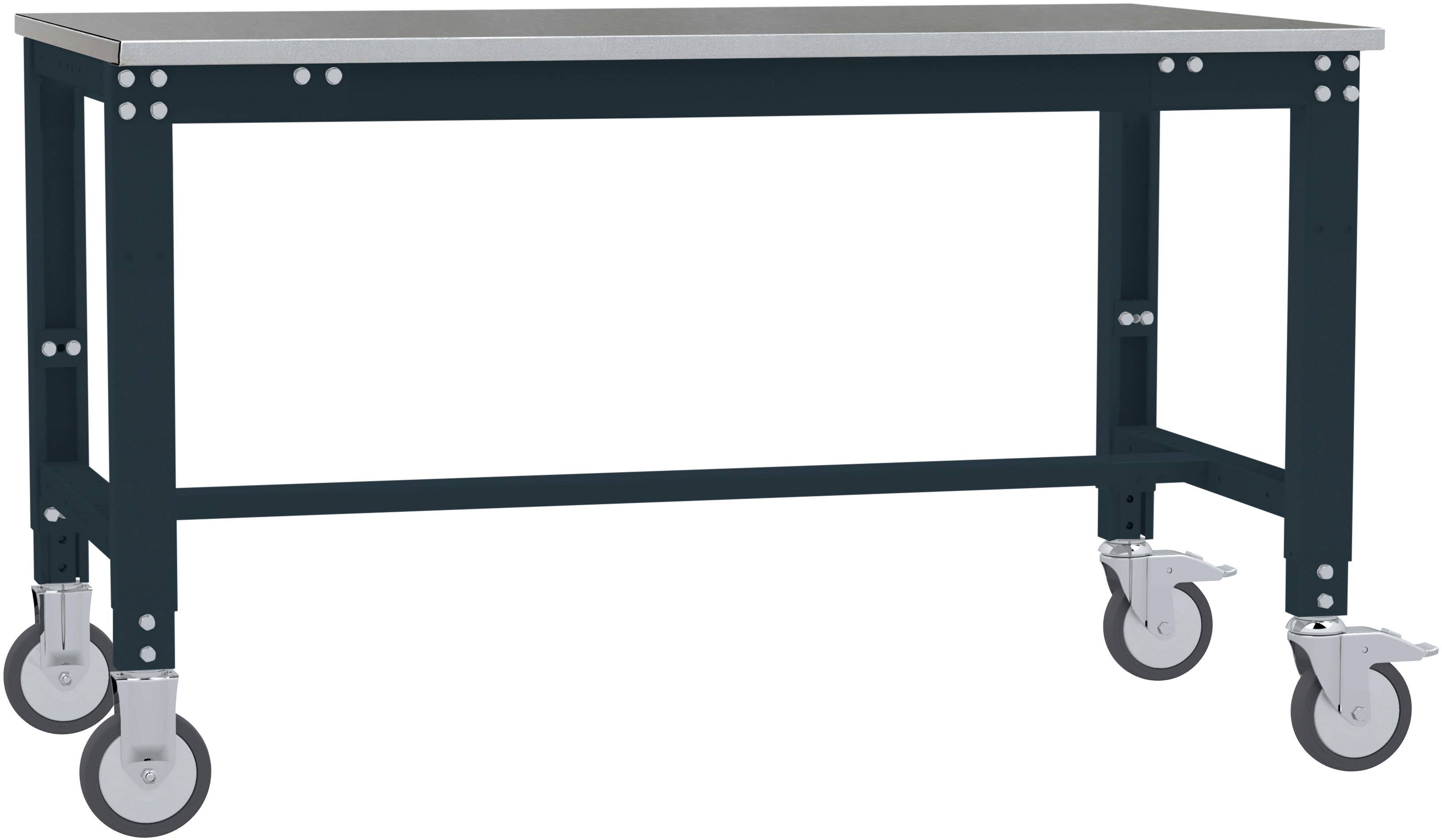 Manuflex AU7344.7016 Munkaasztal UNIVERSAL speciális hordozható lemez fémlemez borítással, szélesség nagysága = 1500 x 600 x 752-972 mm Antracit