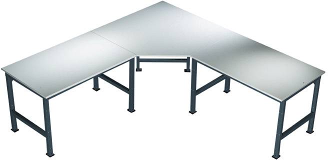 Manuflex AU0035.7016 Ötszögletű UNIVERSAL összekötő elem multiplex lemezzel, asztalmélységhez = 600 mm Antracit