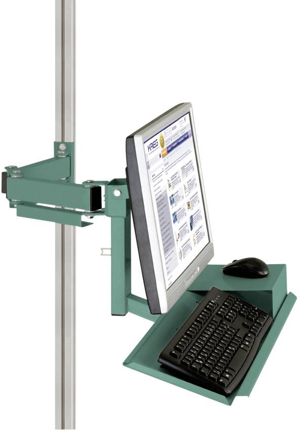 Manuflex ZB8286.0001 Normál monitor-támogatás a CANTOLAB és az ALU számára billentyűzet és egér felülettel, VESA adapter 100 mm-rel