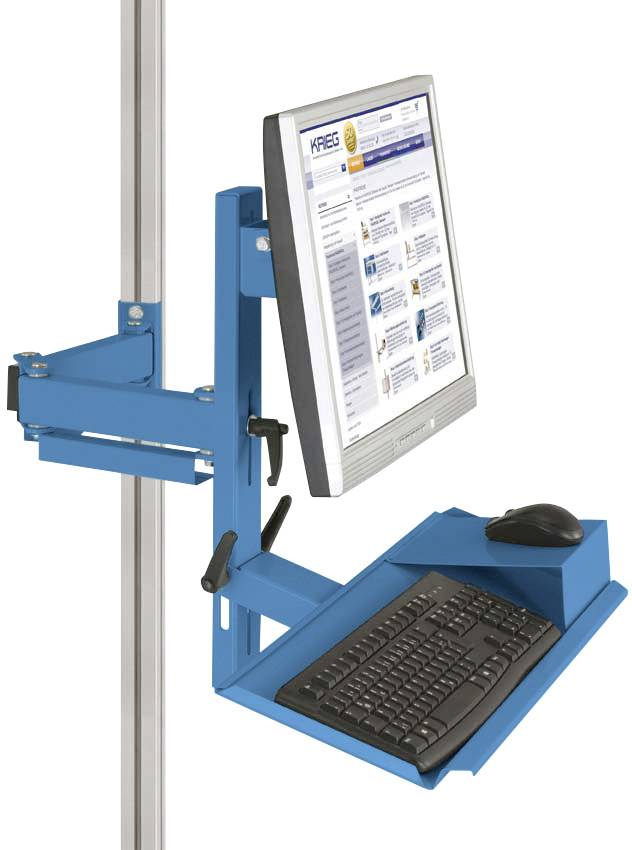 Manuflex ZB8288.5012 Ergonómikus monitor támogatás a CANTOLAB és az ALU számára billentyűzettel és egérfelülettel, VESA adapter 100 mm-rel