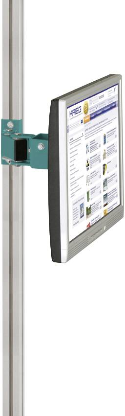 Manuflex ZB8289.5021 Monitor-támogatás a CANTOLAB és az ALU számára 80 mm-es kettős csatlakozással, VESA adapter 75 mm-rel, vízkékben RAL 5021