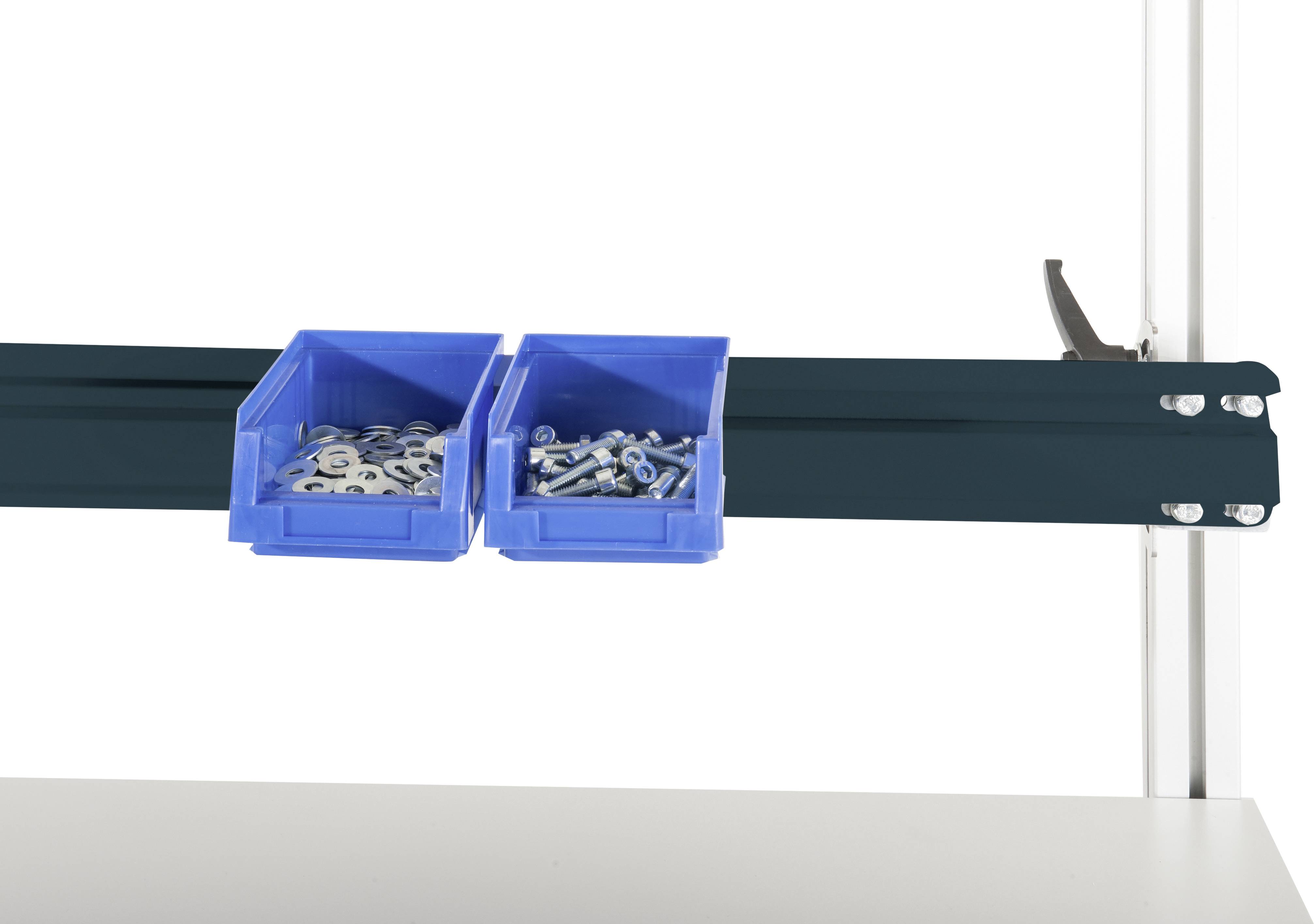 Manuflex LZ8324.7016 ESD ESD doboz tartósín alumínium portálhoz, antracitban, RAL 7016, szélesség nagysága = 1746 x 2 x 100 mm