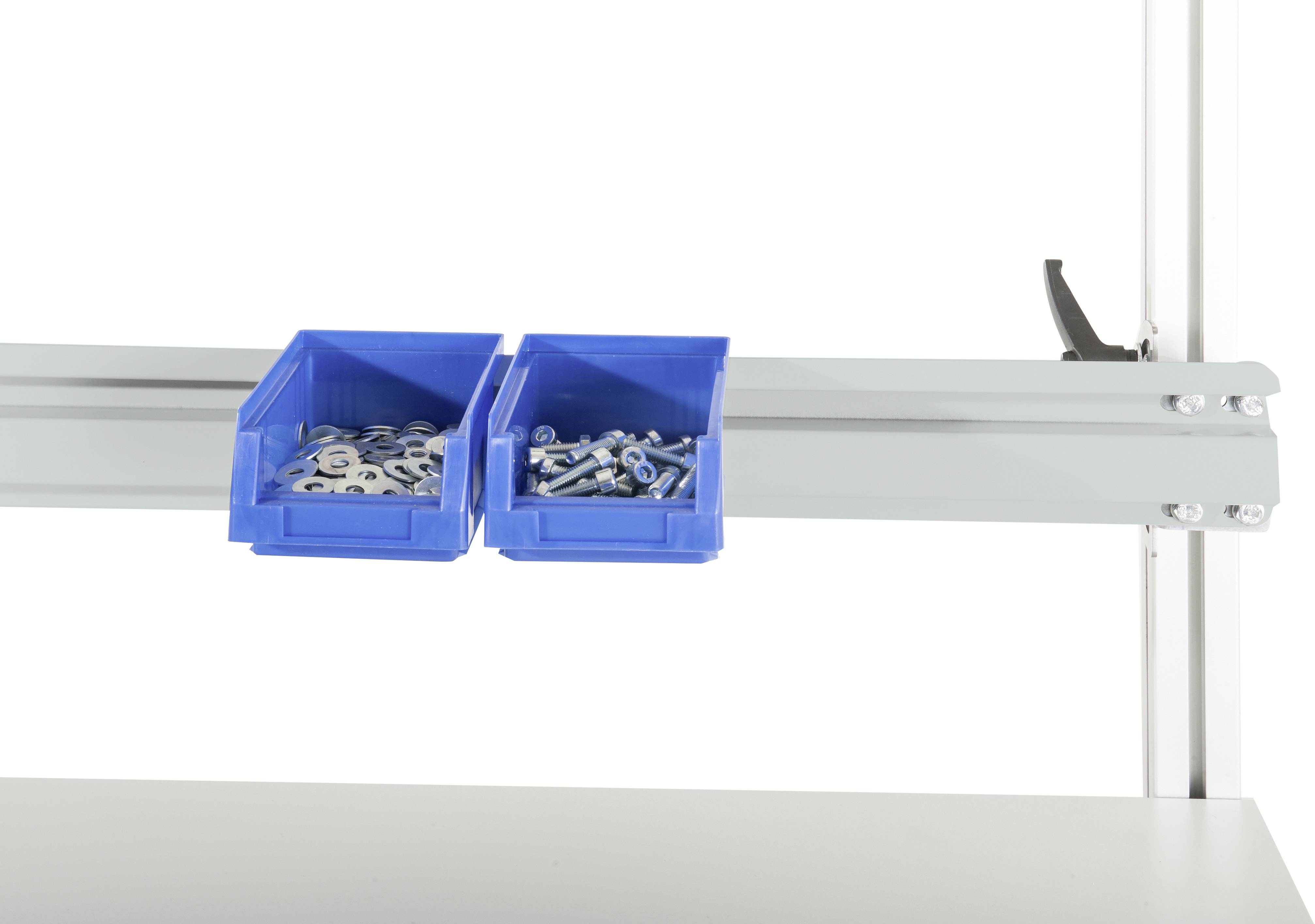 Manuflex ZB8252.7035 Dobozos tartósín a CANTOLAB és az ALU számára, világosszürke RAL 7035, SzxxxH = 1496 x 2 x 100 mm