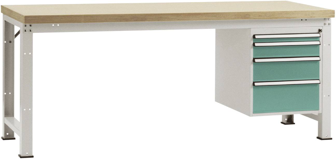 Manuflex WP5624.0001 Munkapad (Sz x Ma x Mé) 2000 x 800 x 700 mm Szürke, Zöld