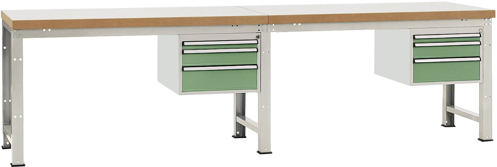 Manuflex WP5767.6011 Munkapad (Sz x Ma x Mé) 4000 x 800 x 700 mm Rezedazöld (RAL 6011)