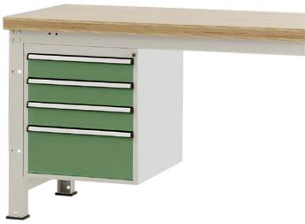 Manuflex ZB4831.6011 PROFI háztartó, használható magasság 500 mm, 4 fiókkal. 700 mm munkapad mélységhez