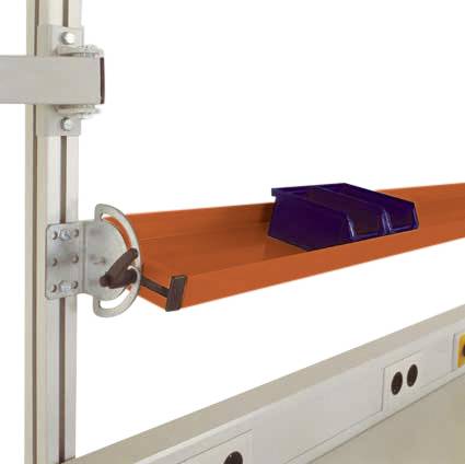 Manuflex LZ8294.2001 ESD Dönthető ESD tárolókonzol az UNIVERSAL és a CANTOLAB számára, használható mélység 195 mm. Asztal szélessége 1750 mm