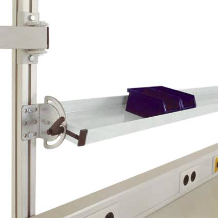 Manuflex LZ8315.7035 ESD Dönthető ESD tárolókonzol az UNIVERSAL és a CANTOLAB számára, használható mélység 495 mm. Asztal szélessége 2000 mm