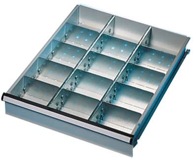 Manuflex ZB3003 Komplett 3 alosztáskészlet 50 mm-es panelmagasságú szekrényfiókokhoz