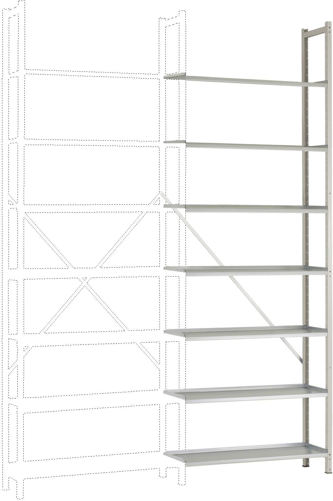 Manuflex RA2226.7035 Polc ráépíthető modul (Sz x Ma x Mé) 960 x 2250 x 300 mm Acél padló