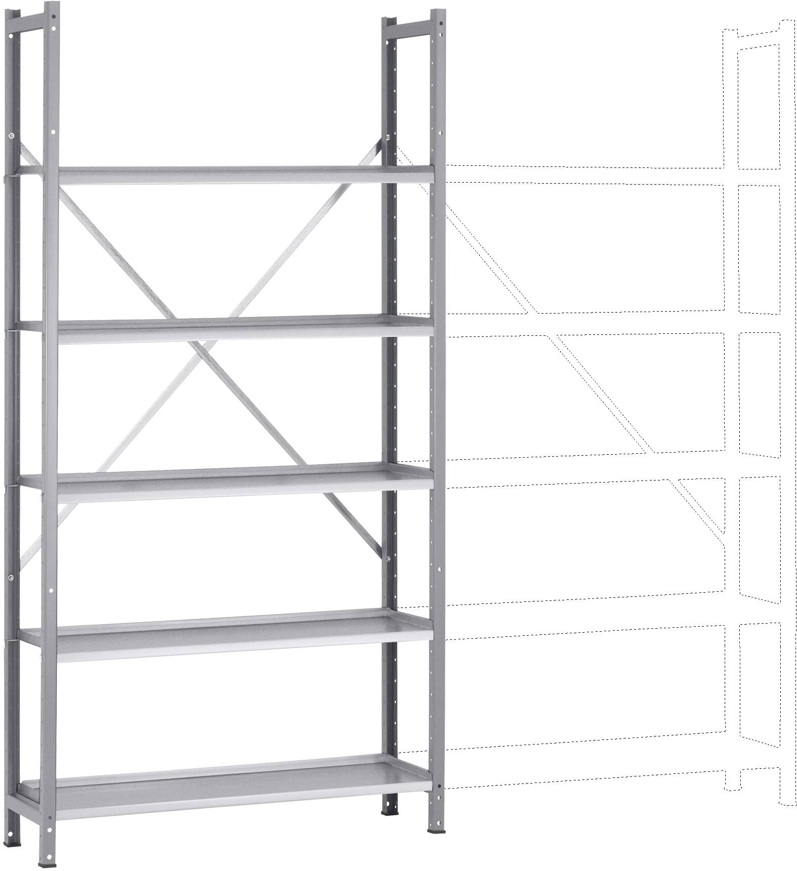 Manuflex RA3151.9006 Polc alapmodul (Sz x Ma x Mé) 1280 x 3000 x 500 mm Acél padló