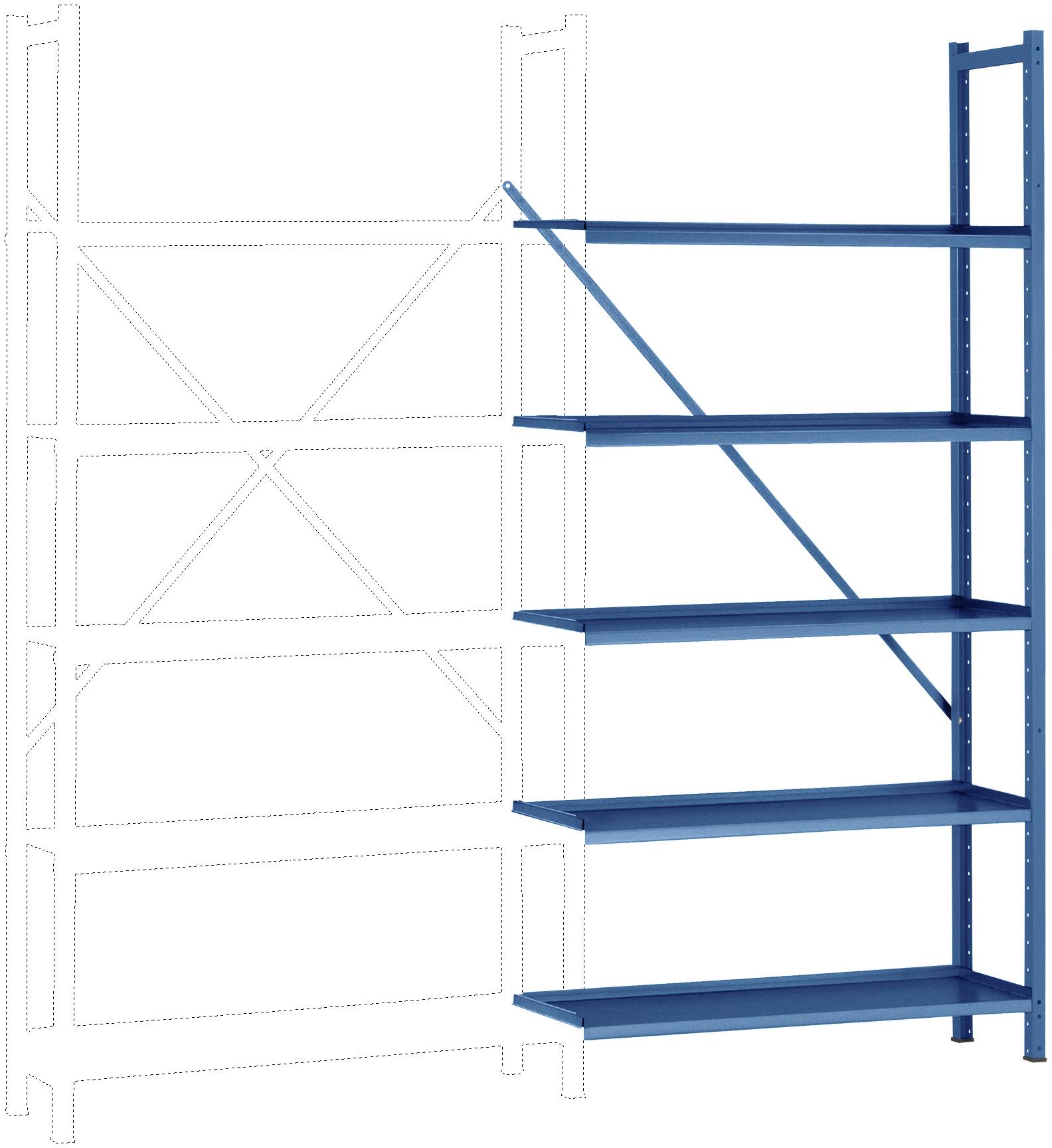 Manuflex RA3152.5007 Polc ráépíthető modul (Sz x Ma x Mé) 1280 x 2500 x 1000 mm Acél padló