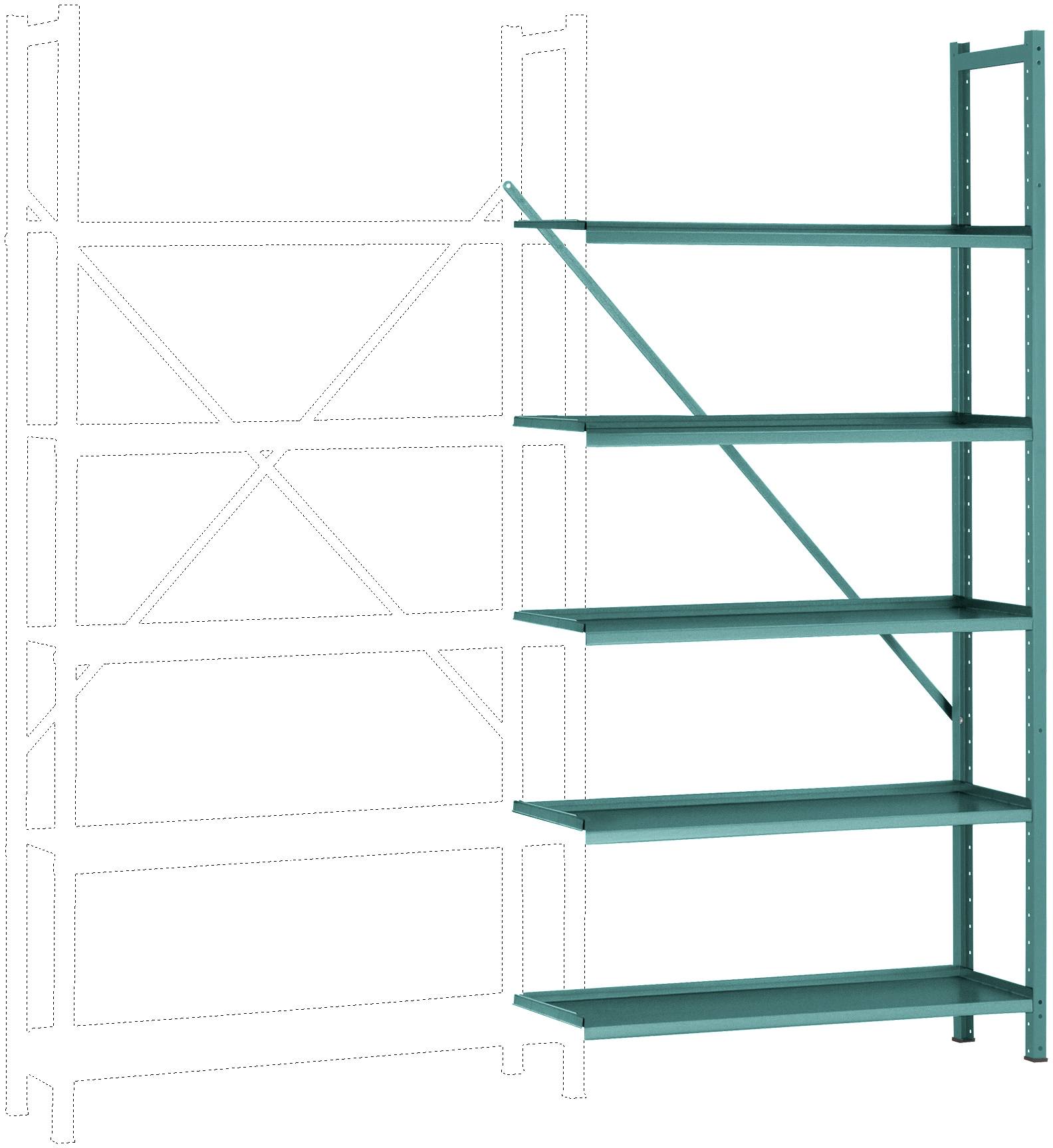 Manuflex RA3152.5021 Polc ráépíthető modul (Sz x Ma x Mé) 1280 x 2500 x 1000 mm Acél padló
