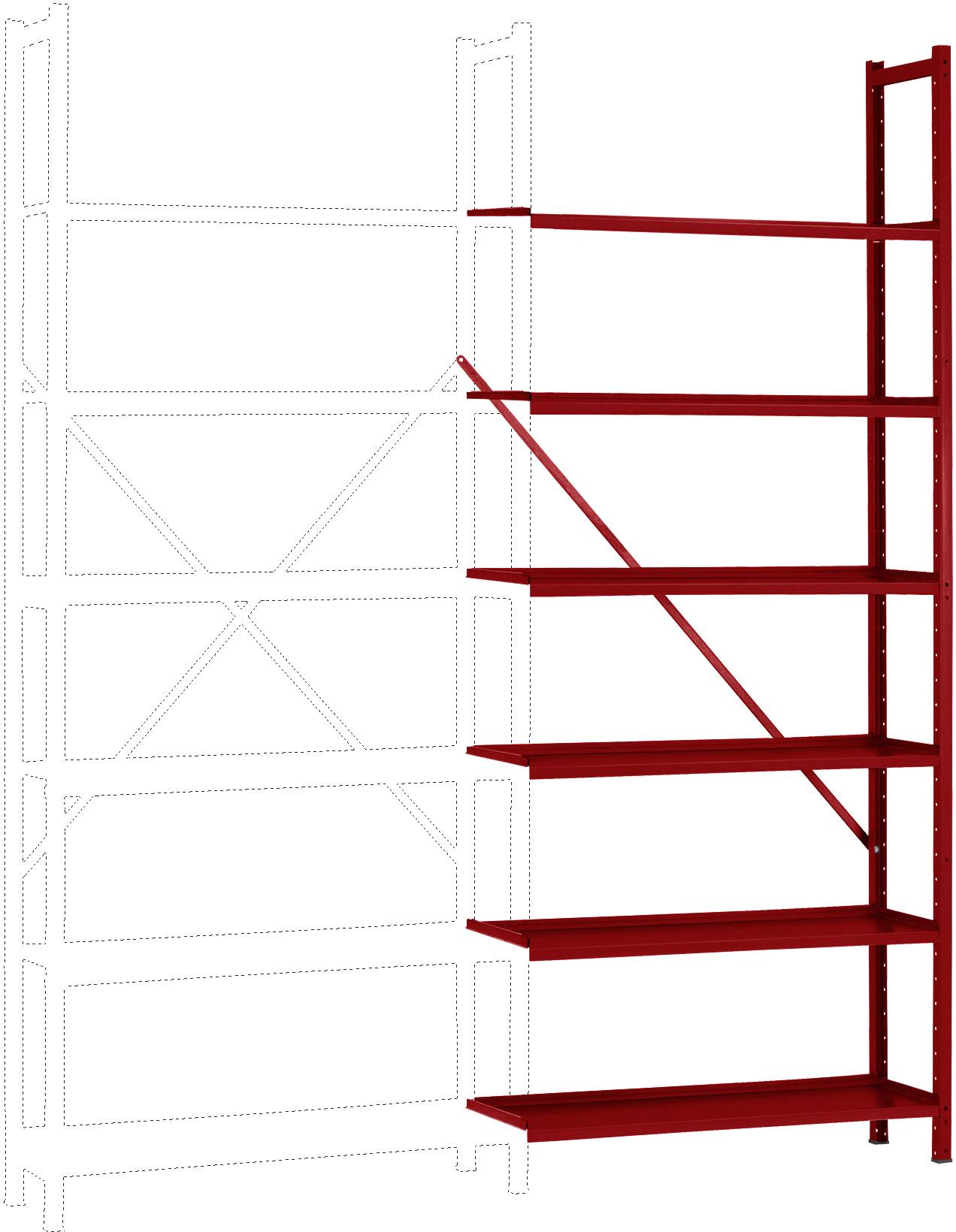 Manuflex RA3162.3003 Polc ráépíthető modul (Sz x Ma x Mé) 1280 x 2500 x 700 mm Acél padló