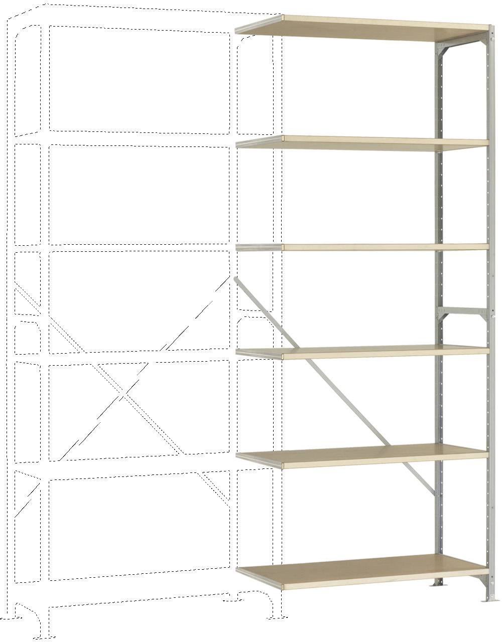 Manuflex RB1189 Polc ráépíthető modul (Sz x Ma x Mé) 1000 x 2500 x 800 mm Fa padló