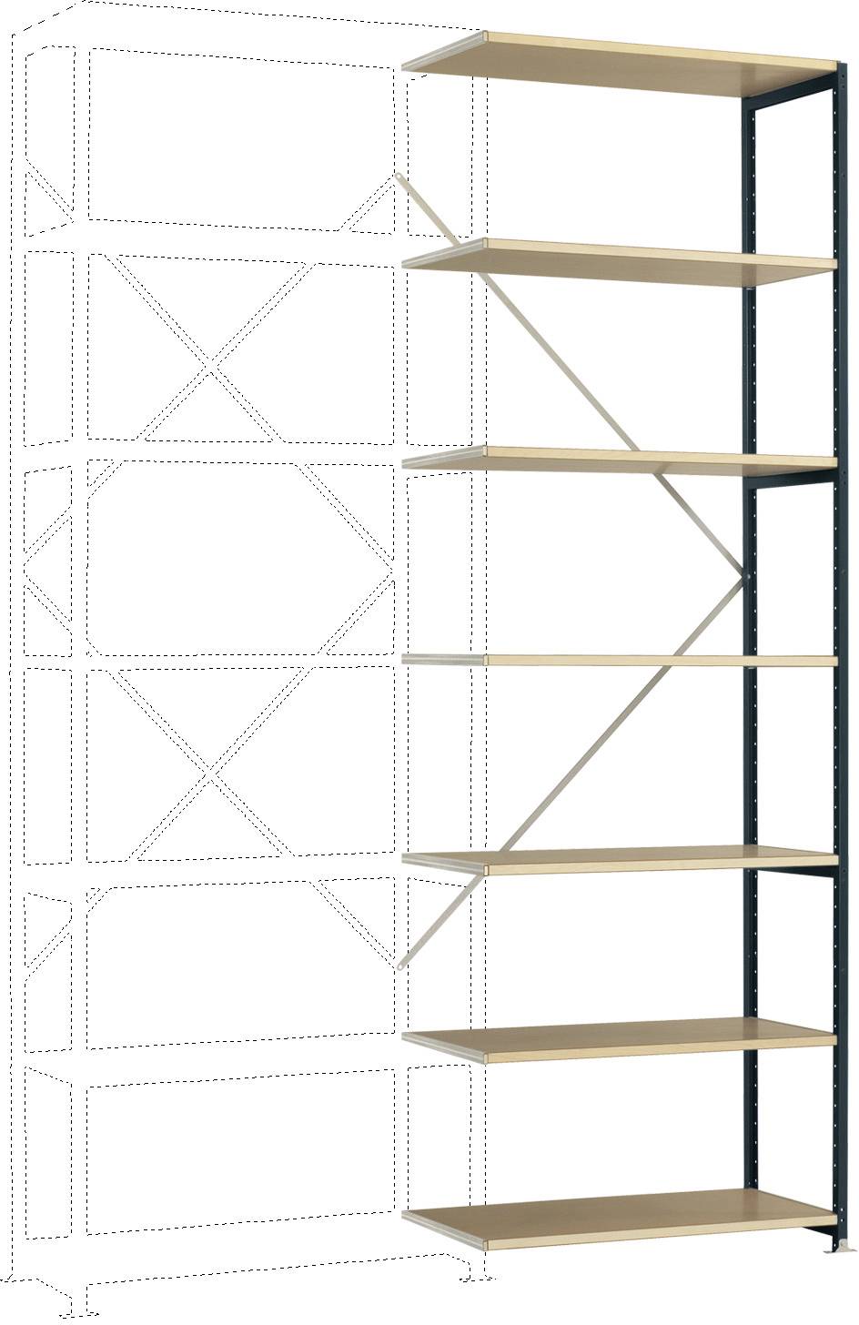 Manuflex RP1705.7016 Polc ráépíthető modul (Sz x Ma x Mé) 1000 x 3000 x 300 mm Fa padló