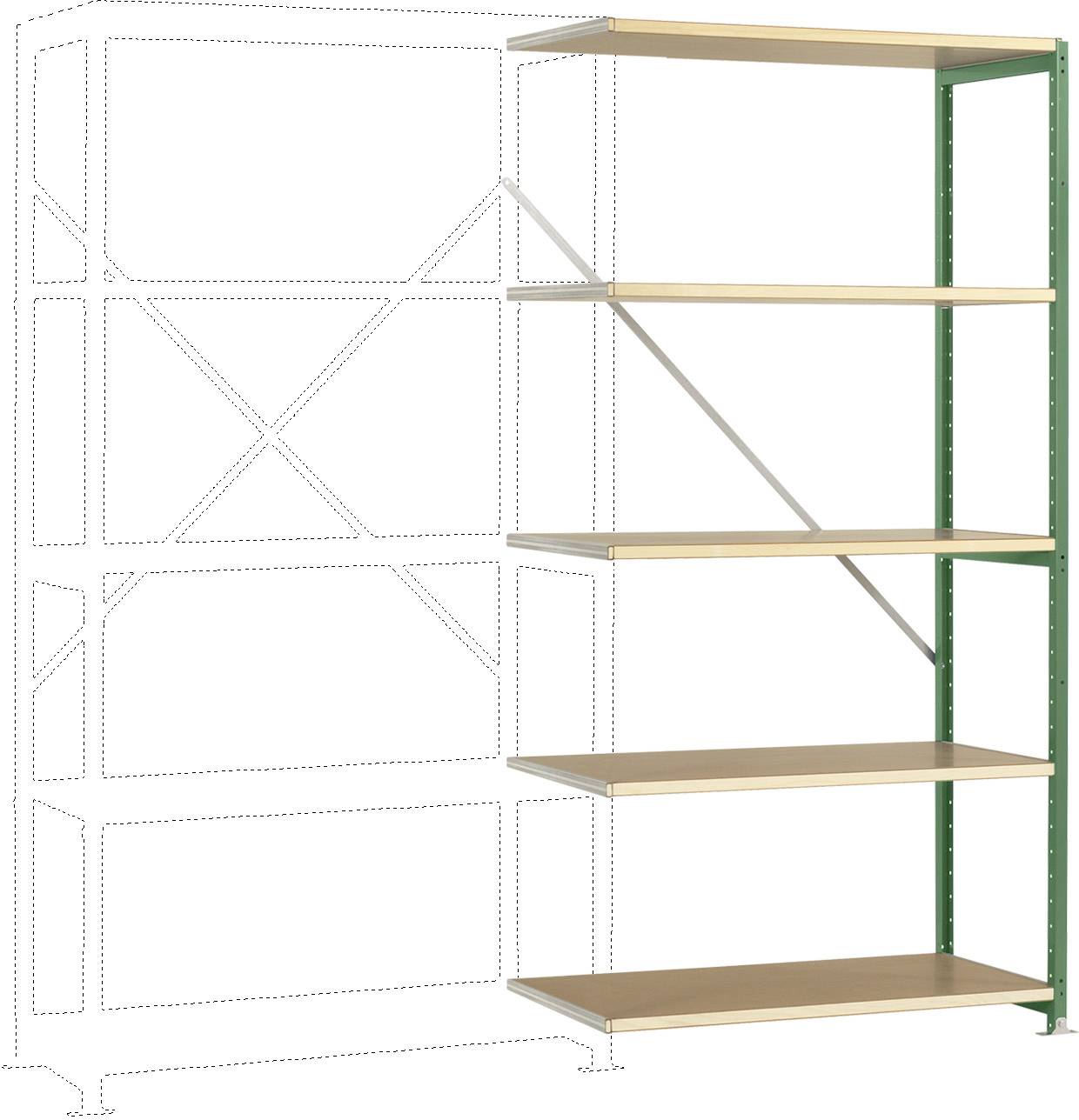 Manuflex RP1115.6011 Polc ráépíthető modul (Sz x Ma x Mé) 1000 x 2000 x 800 mm Fa padló