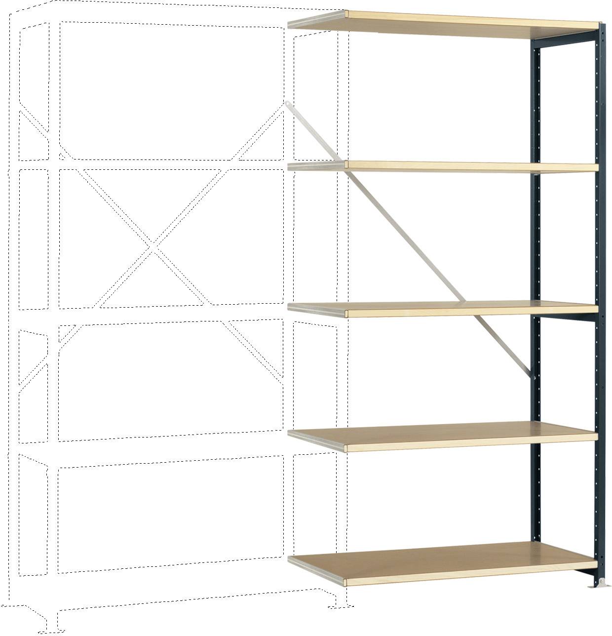 Manuflex RP1114.7016 Polc ráépíthető modul (Sz x Ma x Mé) 1000 x 2000 x 700 mm Fa padló