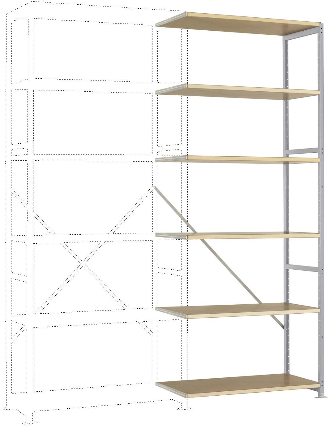 Manuflex RP1414.9006 Polc ráépíthető modul (Sz x Ma x Mé) 1000 x 2500 x 700 mm Fa padló
