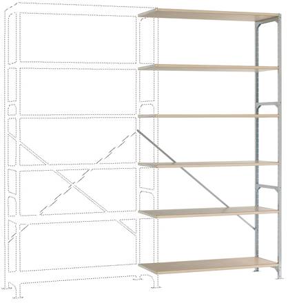 Manuflex RB2373 Polc ráépíthető modul (Sz x Ma x Mé) 960 x 2250 x 300 mm Fa padló