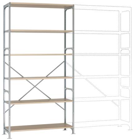 Manuflex RB2353 Polc alapmodul (Sz x Ma x Mé) 1280 x 2000 x 800 mm Fa padló