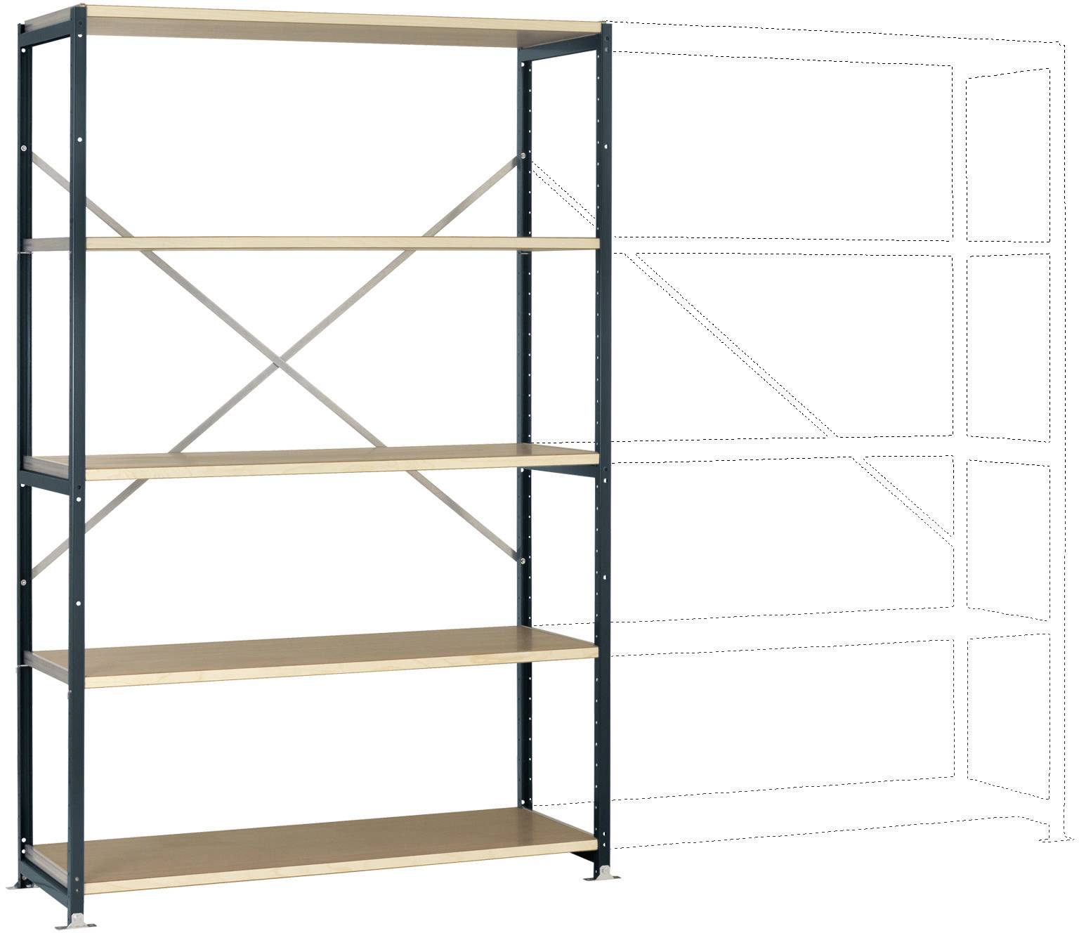Manuflex RP1029.7016 Polc alapmodul (Sz x Ma x Mé) 1280 x 2500 x 700 mm Fa padló