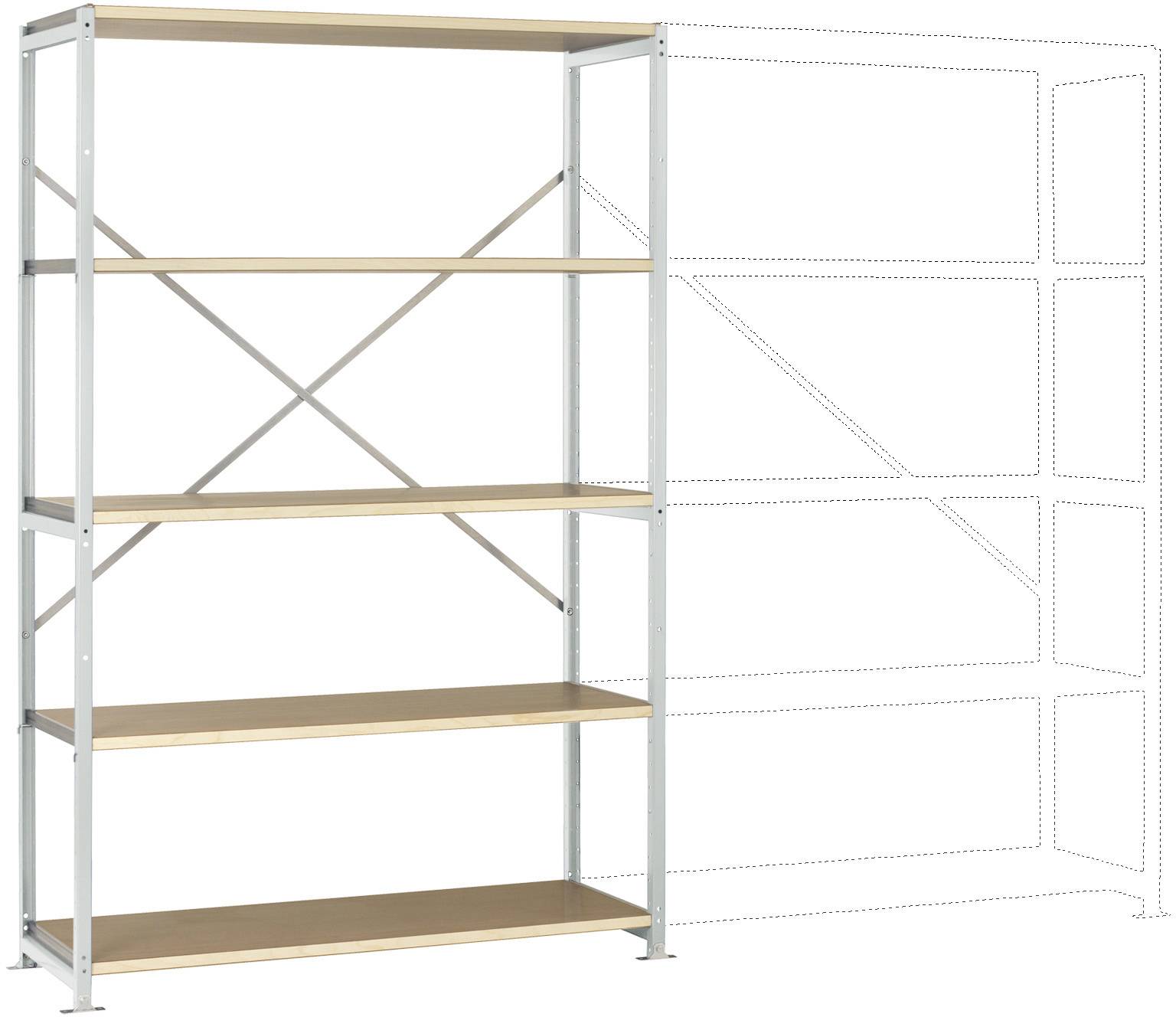 Manuflex RP1029.7035 Polc alapmodul (Sz x Ma x Mé) 1250 x 2500 x 600 mm Fa padló