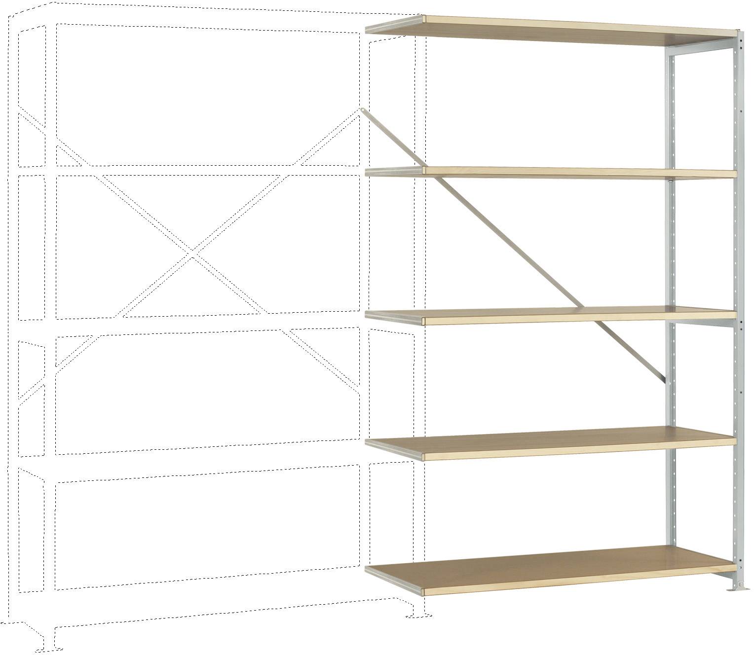 Manuflex RP1127.7035 Polc ráépíthető modul (Sz x Ma x Mé) 960 x 2250 x 300 mm Fa padló