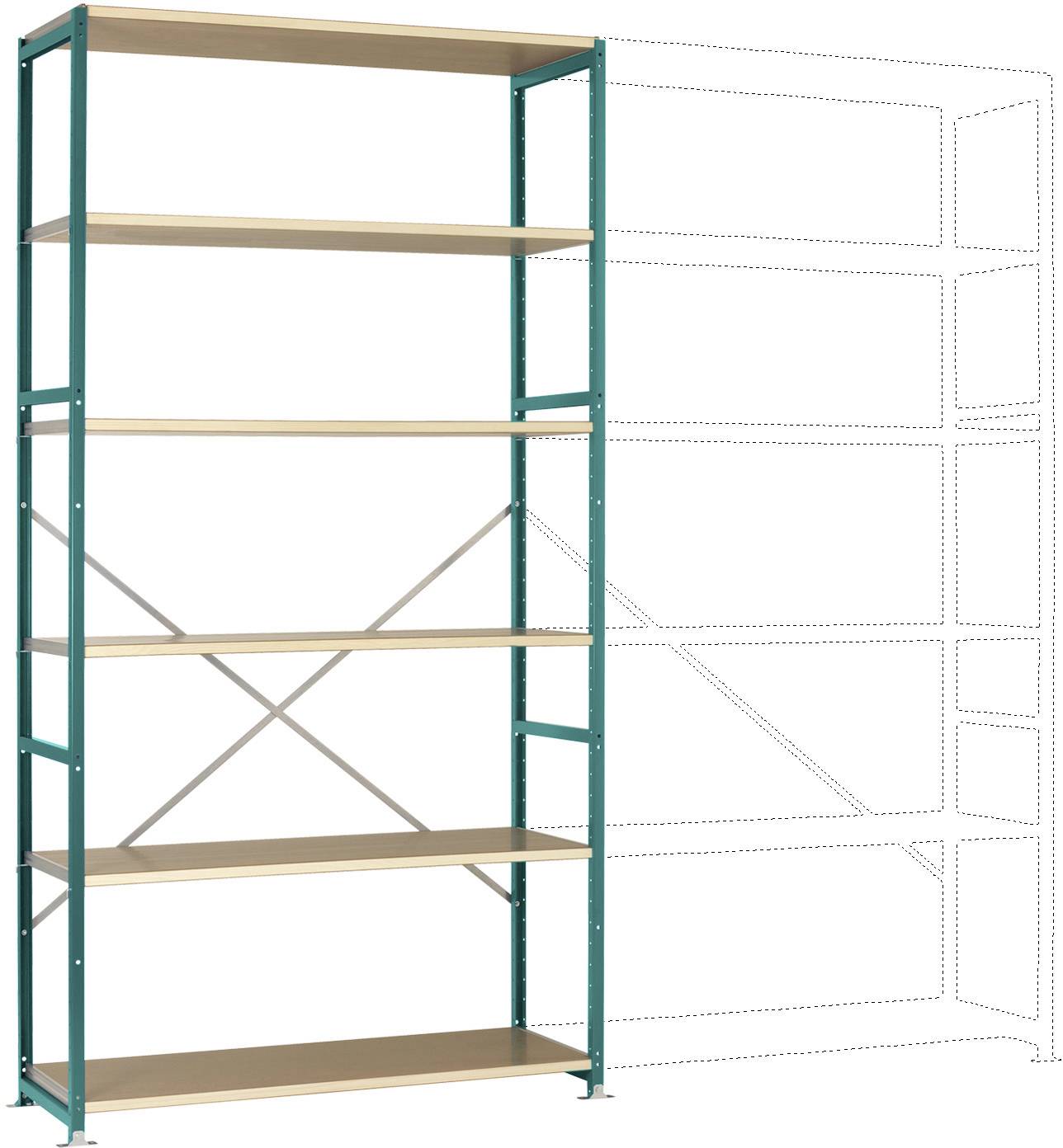 Manuflex RP1333.5021 Polc alapmodul (Sz x Ma x Mé) 1280 x 2000 x 800 mm Fa padló