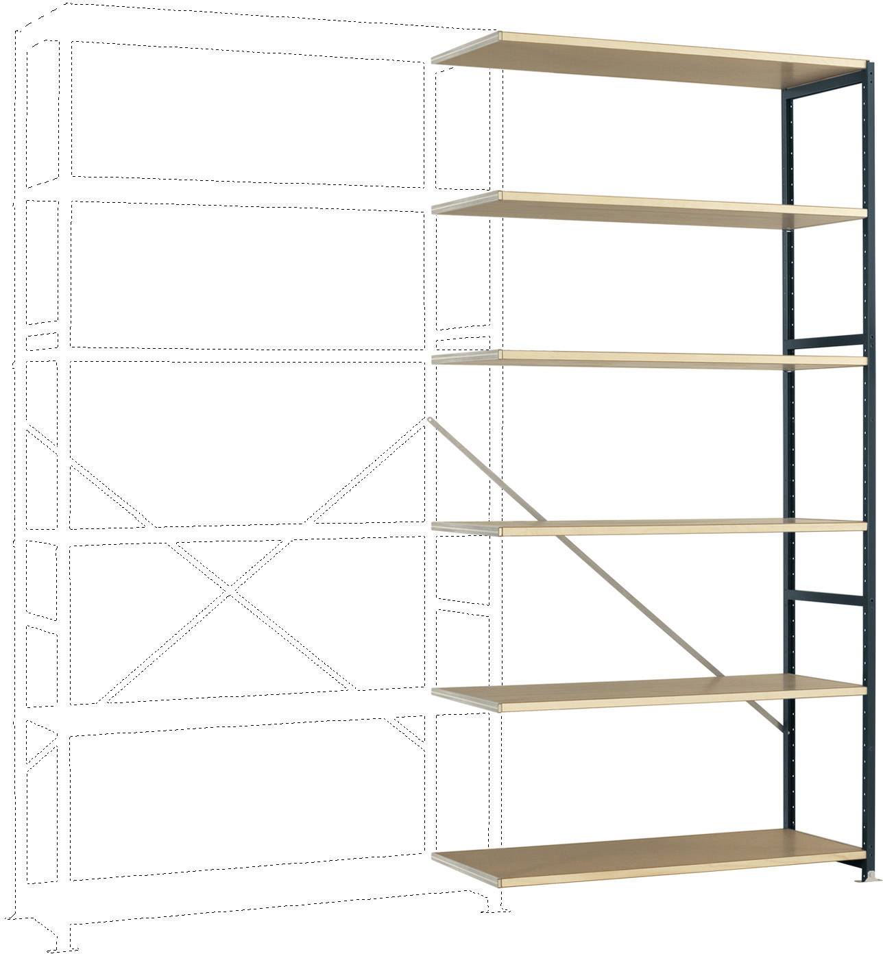 Manuflex RP1436.7016 Polc ráépíthető modul (Sz x Ma x Mé) 960 x 2250 x 300 mm Fa padló