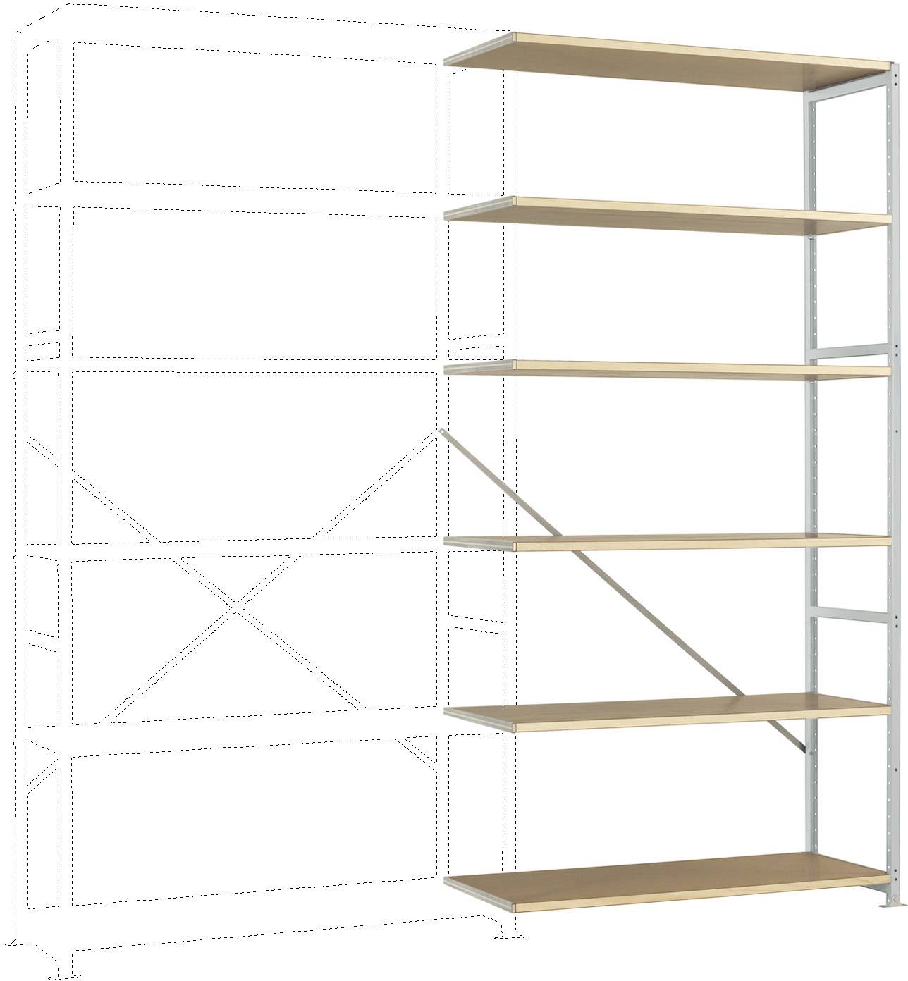 Manuflex RP1429.7035 Polc ráépíthető modul (Sz x Ma x Mé) 960 x 2600 x 300 mm Fa padló