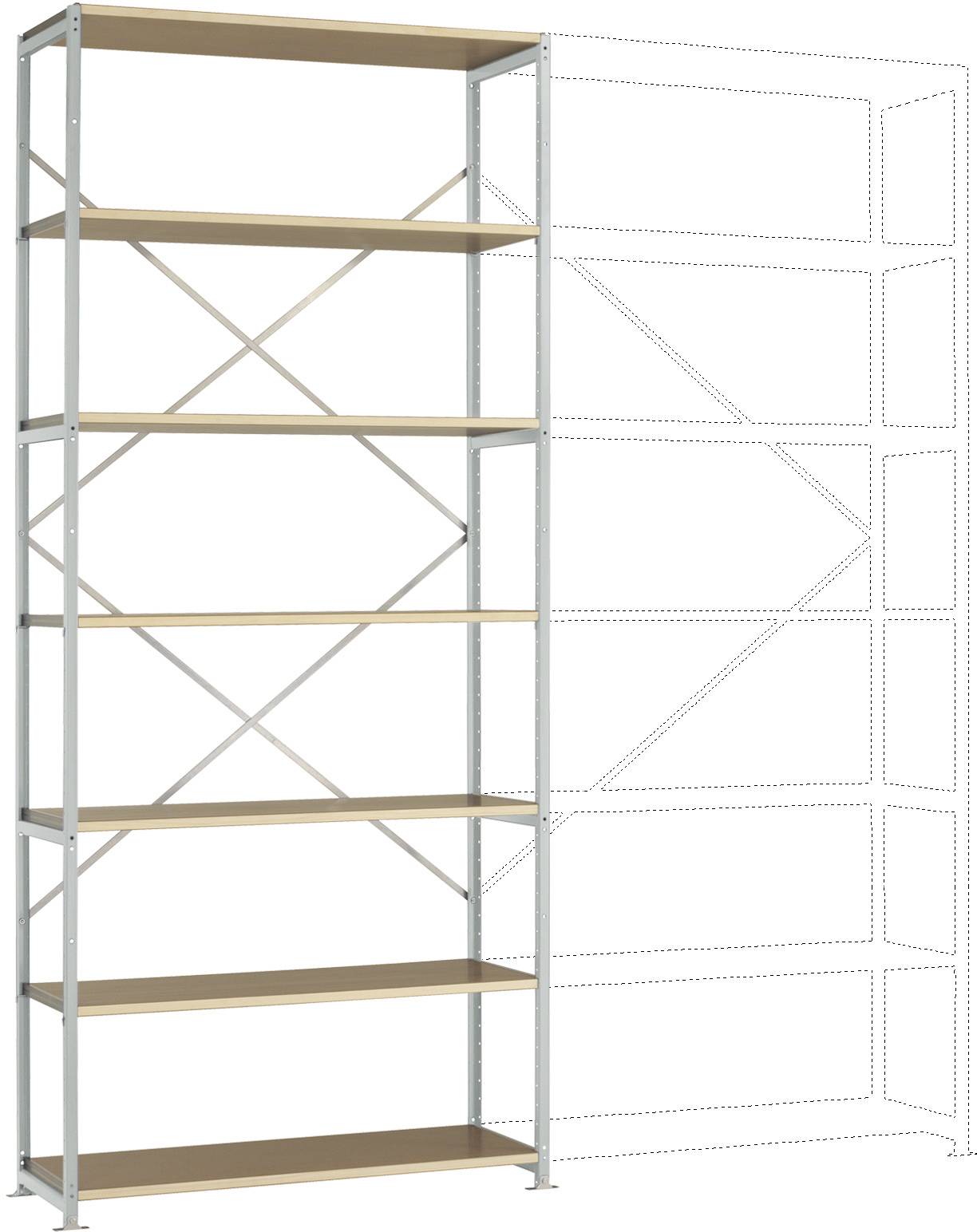 Manuflex RP1627.7035 Polc alapmodul (Sz x Ma x Mé) 1250 x 2000 x 500 mm Fa padló
