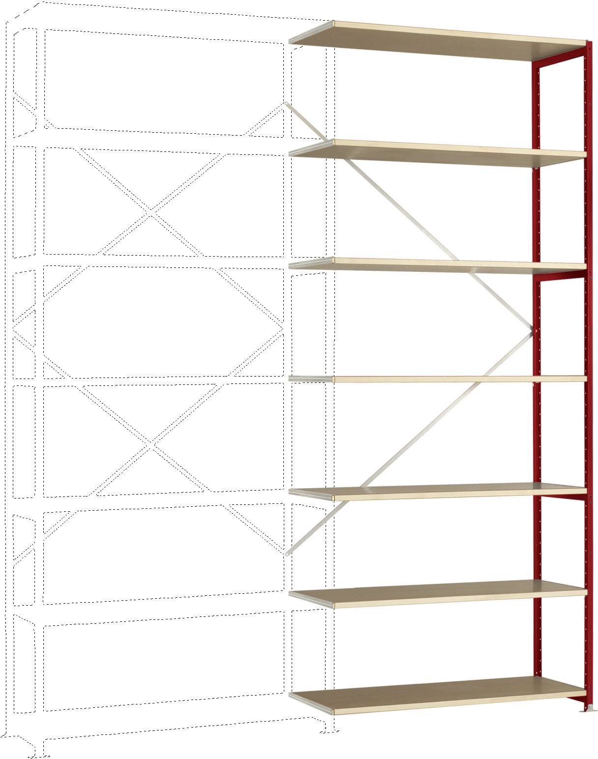 Manuflex RP1736.3003 Polc ráépíthető modul (Sz x Ma x Mé) 960 x 2600 x 300 mm Fa padló