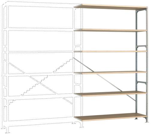 Manuflex RM2582 Polc ráépíthető modul (Sz x Ma x Mé) 1530 x 2500 x 500 mm Fa padló
