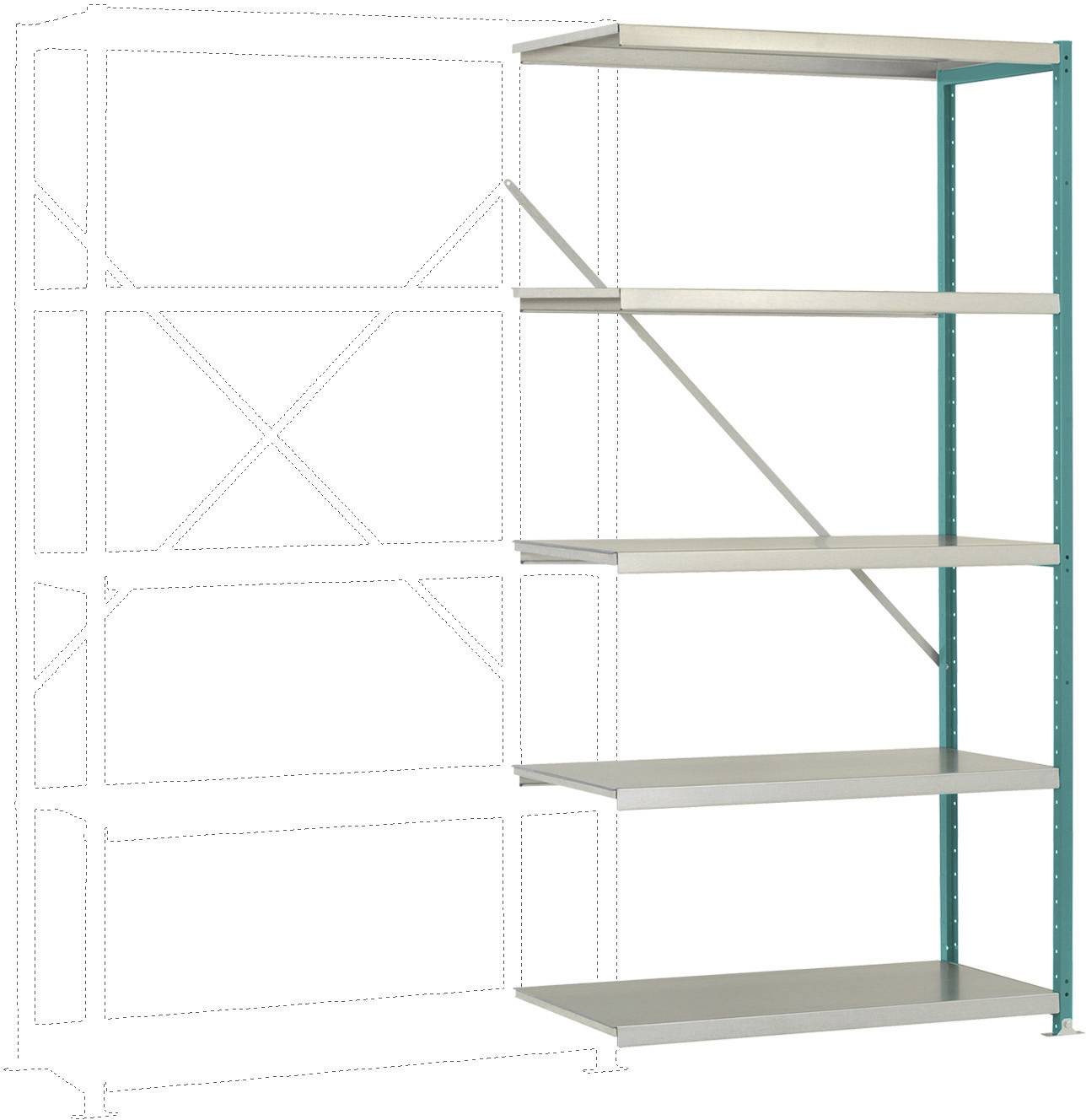 Manuflex RP1118.5021 Polc ráépíthető modul (Sz x Ma x Mé) 1000 x 2000 x 400 mm Acél padló