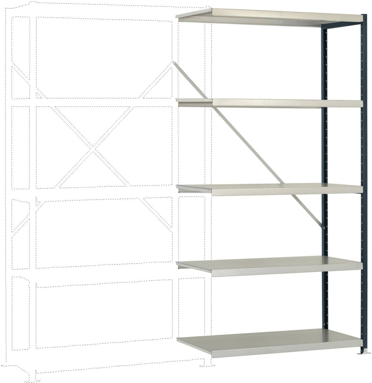 Manuflex RP1118.7016 Polc ráépíthető modul (Sz x Ma x Mé) 1000 x 2000 x 400 mm Acél padló