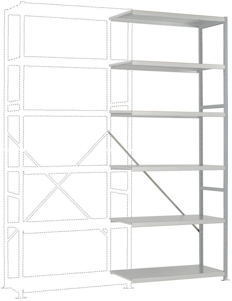 Manuflex RP2123.7035 Polc ráépíthető modul (Sz x Ma x Mé) 1000 x 2500 x 400 mm Acél padló